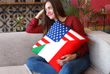 American Italian Decorative Throw Pillow Set (Pillow Cover and Insert)