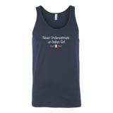 Never Underestimate an Italian Girl Canvas Women's Tank