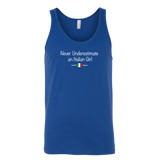 Never Underestimate an Italian Girl Canvas Women's Tank
