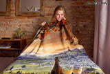 Chianti Tuscany Fleece Blanket - Portrait