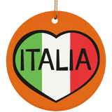 SUBORNC Ceramic Circle Ornament - Italia Heart