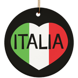 SUBORNC Ceramic Circle Ornament - Italia Heart