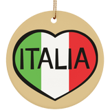 SUBORNC Ceramic Circle Ornament - Italia Heart