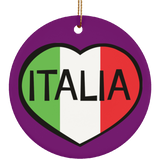 SUBORNC Ceramic Circle Ornament - Italia Heart