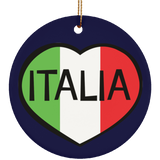 SUBORNC Ceramic Circle Ornament - Italia Heart