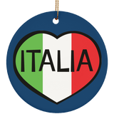 SUBORNC Ceramic Circle Ornament - Italia Heart