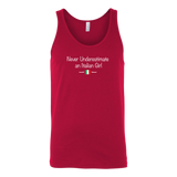 Never Underestimate an Italian Girl Canvas Women's Tank