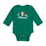 I Love My Nonna Long Sleeve Baby Onesie