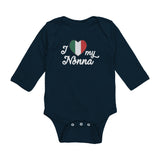 I Love My Nonna Long Sleeve Baby Onesie