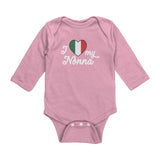 I Love My Nonna Long Sleeve Baby Onesie
