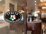 Italia Soccer Decal Sticker - Black