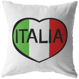 Italia Heart Pillow Cover with Insert