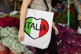 Italia Heart Tote Bag - White