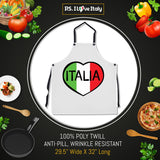 Italia Heart White Apron