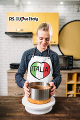 Italia Heart White Apron