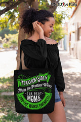 Italian Girls Tote Bag - Black