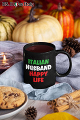 Italian Husband & Wife Happy Life 11oz Combo Mug