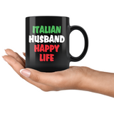 Italian Husband & Wife Happy Life 11oz Combo Mug