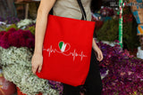 Italian Lifeline Tote Bag - Red