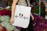 Italian Lifeline Tote Bag - White