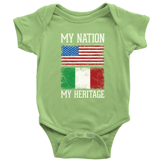 Italian My Nation My Heritage Baby Onesie