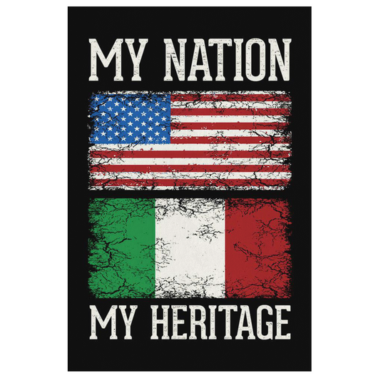 Italian My Nation My Heritage Canvas Wall Art