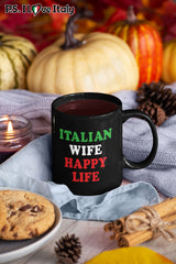 Italian Husband & Wife Happy Life 11oz Combo Mug