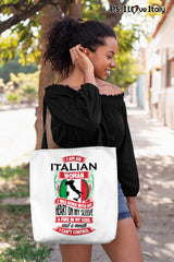 Italian Woman Tote Bag - White