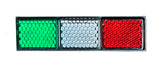 Tri-color LED light panel featuring green, white, and red illuminated sections with a textured prism surface for enhanced brightness and visibility. Ideal for decorative lighting, cultural displays, or Italian-themed retail environments