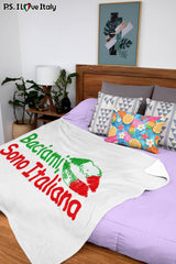 Kiss Me I'm Italian Fleece Blanket