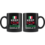 Let The Italian Mamma Handle It Black Mug 11oz