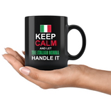 Let The Italian Nonna Handle It 11oz Black Mug