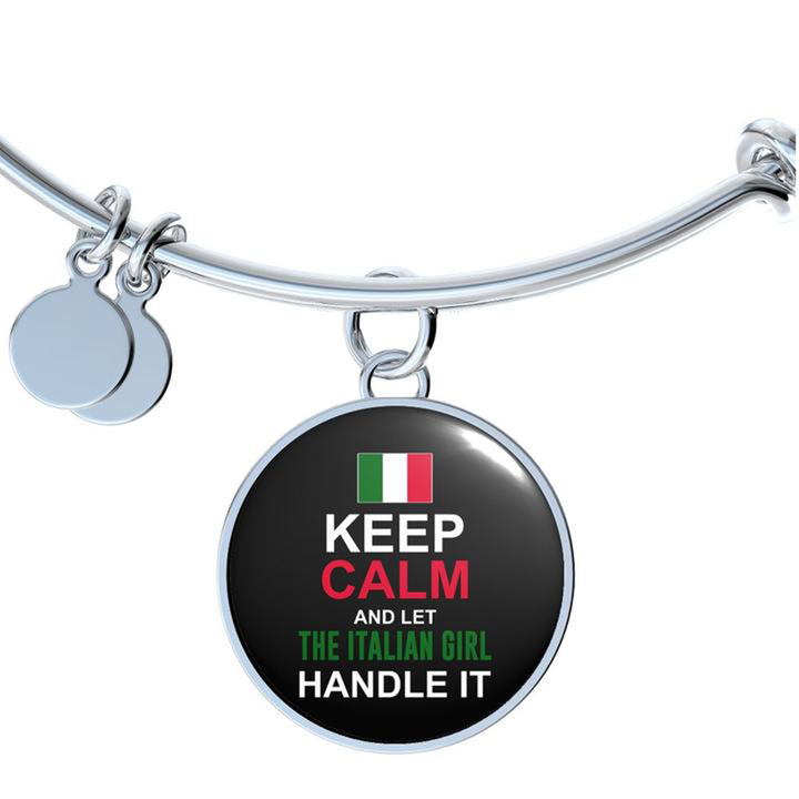 Let Italian Girl Handle It With Circle Charm Bangle