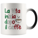 Life Begins After Coffee Color Changing Mug