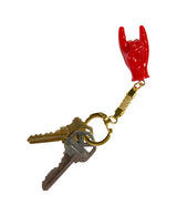 Malocchio Keychain - Red with Gold Ribbon Chain