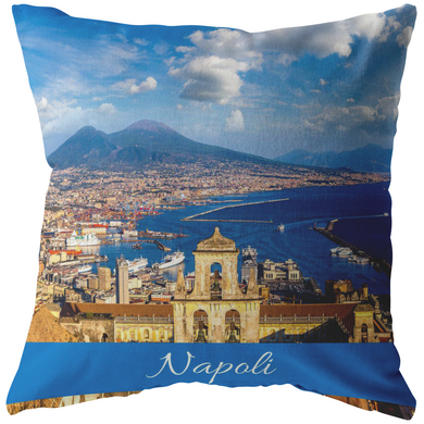 Napoli Blue Pillow Cover with Insert