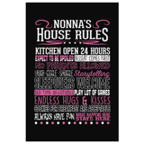 Nonna's House Rules Canvas Wall Art Portrait