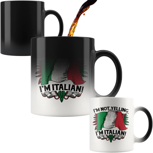 Not Yelling Italian Color Changing Mug