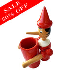 Pinocchio Desktop Pencil Holder – SALE - Kid Gifts Cute Wooden Pinocchio for Children