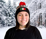 Italia Knit Ski Beanie Cap with Pom
