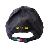 Sicilia Flag Baseball Cap Black