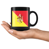 Sicilian Flag Black 11oz Mug