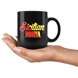 Sicilian Nonna Black 11oz Mug