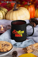 Sicilian Nonna Black 11oz Mug