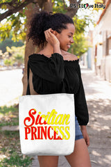 Sicilian Princess Tote Bag - White