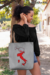 Spilled Wine II Tote Bag - Gray