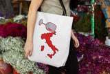 Spilled Wine II Tote Bag - White