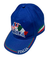 US / Italia Flags Baseball Cap in Blue