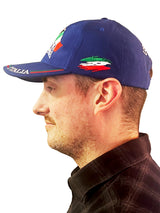 US / Italia Flags Baseball Cap in Blue