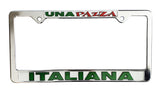 Una Pazza Italiana License Plate Silver Frame